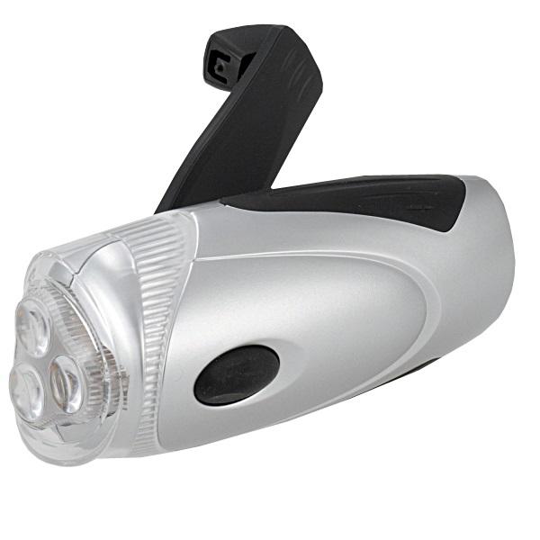 オーム電機 ダイナモLEDライト 手回し発電 LED-D02S【品番:07-7973】