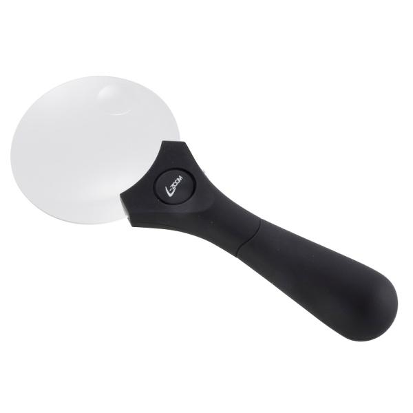 【 特 長 】● 光学レンズにより、約３倍、約４．５倍（サブレンズ使用時）に拡大されます。● メインレンズはフチがなく見やすいです。● 大型レンズなのに軽量（約８５ｇ）、また持ち手はラバーで持ちやすいです。● ＬＥＤライト３灯搭載で、暗い場...