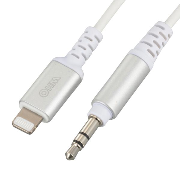 オーム電機 AudioCommφ3.5mmオーディオ変換ケーブル 1.8m SIP-L18SP-W【品番:01-7092】