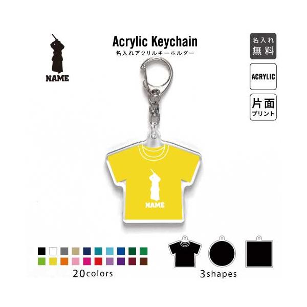 剣道3  アクリル キーホルダー 名入れ アクキー チャーム  防具 技 一本