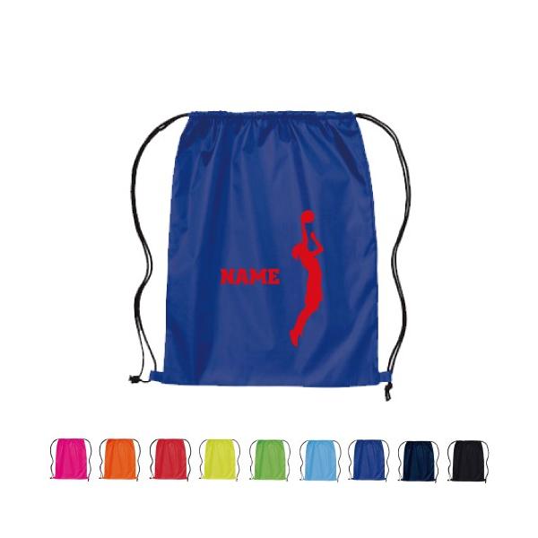 名入れランドリーバッグとは？ポリエステルのナップサック（リュックサック）。スポーツ別のシルエットにお名前が入れられるので、運動部などの部活のチーム名や学校名を入れたり、同好会などの名称を入れたりとさまざまな使い方が考えられ、とても人気の高い...