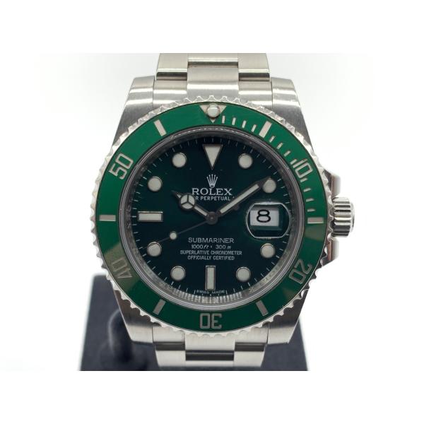 【中古】 【並品】 ロレックス(ROLEX) サブマリーナーデイト グリーン 116610LV ステ...