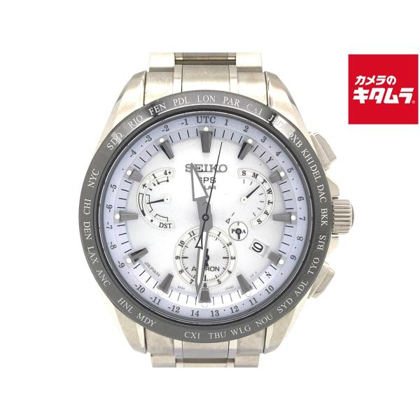美品 セイコー アストロン SBXB047 8X53-0AB0-2 GPSソーラ SEIKO（セイコー） セイコーアストロン8Xデュアルタイムホワイト