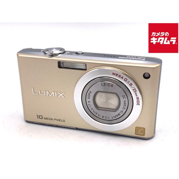 中古】 【良品】 パナソニック LUMIX DMC-FX35-N グロスゴールド