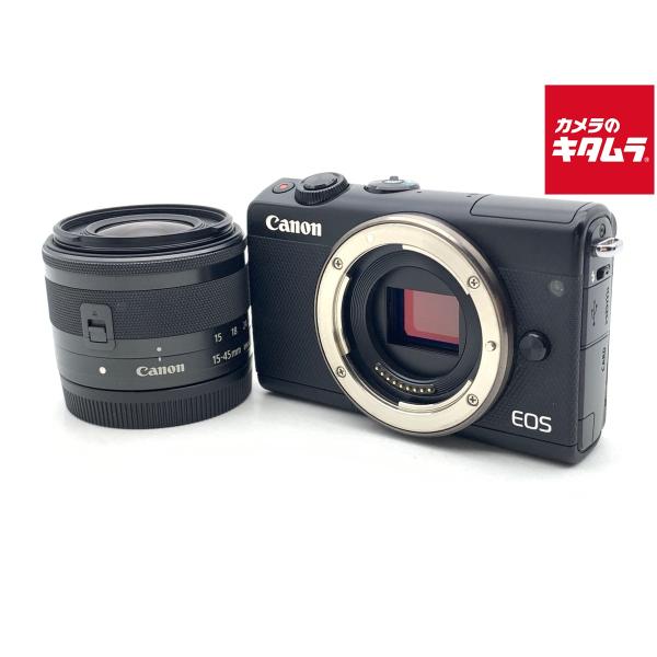EOS M100　ブラック　EF-M15-45　IS　STM　レンズキット　黒 キヤノン（Canon） 【中古】 【並品】 EOS M100 EF-M15-45IS STM