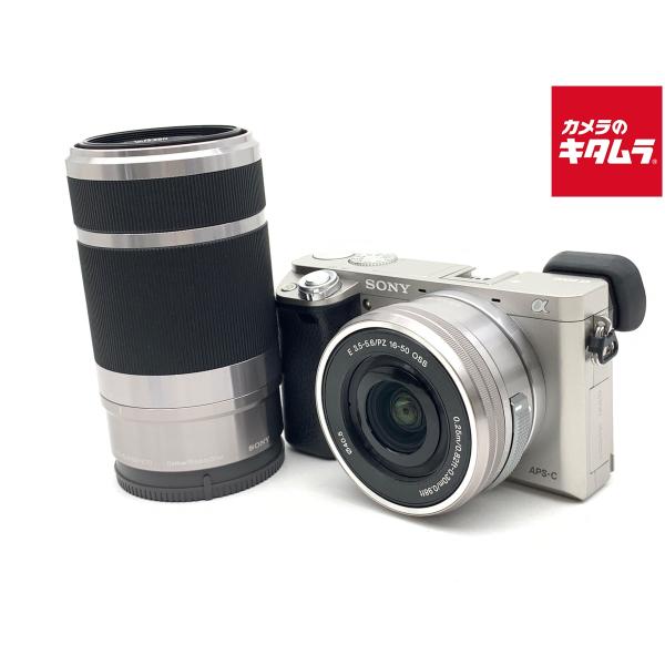 中古】 【並品】 ソニー α6000 ダブルズームレンズキット シルバー