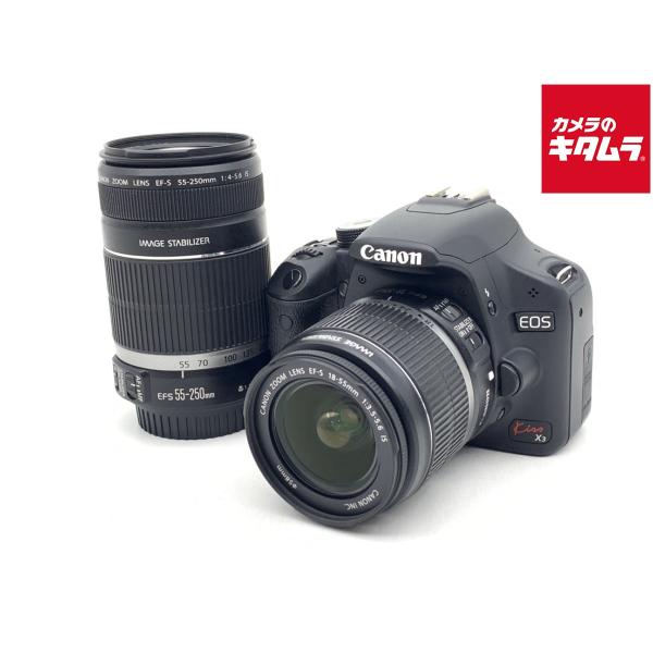中古】 【良品】 キヤノン EOS Kiss X3 ダブルズームキット : カメラの