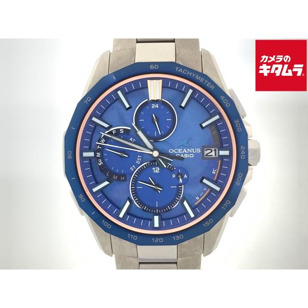 中古】 【並品】 カシオ オシアナス マンタ ブラック/ブルー OCW