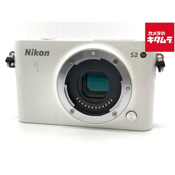 中古】 【良品】 ニコン Nikon 1 S2 ボディ ホワイト : カメラの