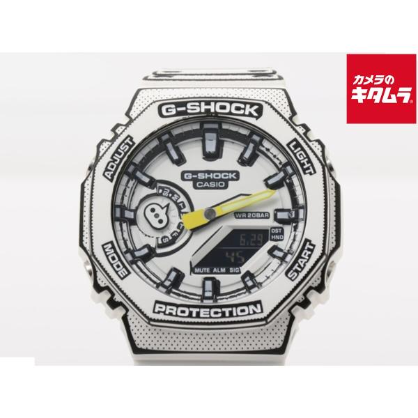 【中古】 【美品】 カシオ G-SHOCK ホワイト GA-2100MNG-7AJR 樹脂/カーボン マンガシリーズ