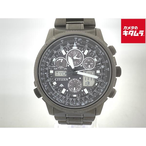 シチズン プロマスター クロノグラフ チタン スカイ U680-T019692 中古】 【美品】 シチズン プロマスター SKY ブラック JY8025-59E/U680