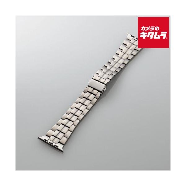 他サイト： エレコム AW-49BDTITSV バンド/チタン/シルバー（Apple Watch 49/45/44/42mm用）の商品画像