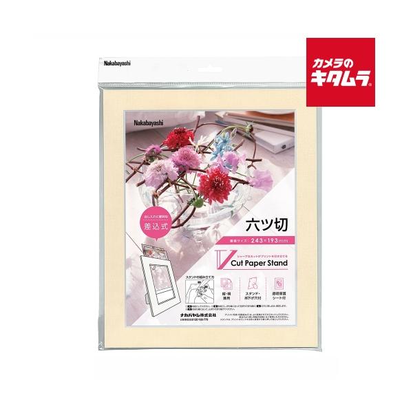 ナカバヤシ VPS-6P-V Vカットペーパースタンド 差込式 6切 ベージュ