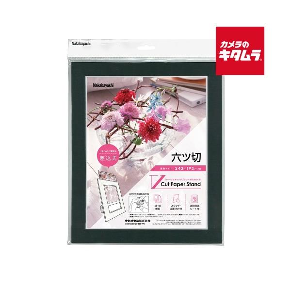 ナカバヤシ VPS-6P-D Vカットペーパースタンド 差込式 6切 ブラック
