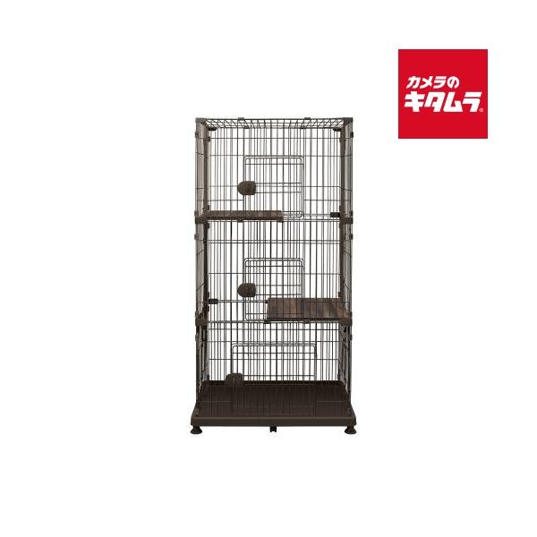 他サイト： アイリスオーヤマ ペットケージ PEC-903V ウォールナット 《納期約２週間》の商品画像