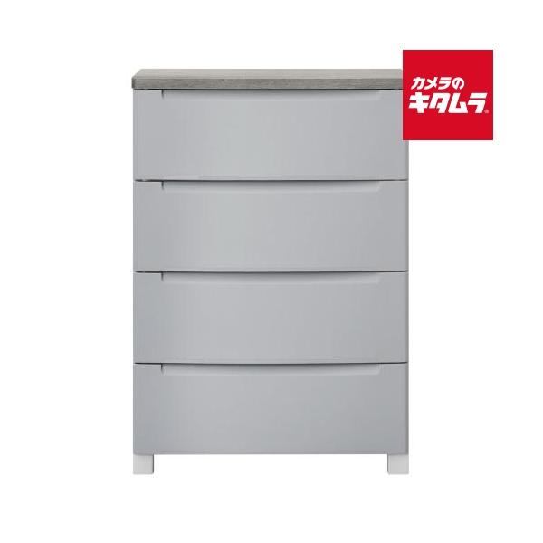 [Release date: March 28, 2024][送料無料][IRISOHYAMA`箪笥`たんす`タンス`組立式`4段`アイリスオーヤマKDMG-564WTウッドトップノックダウンチェストライトグレー`]