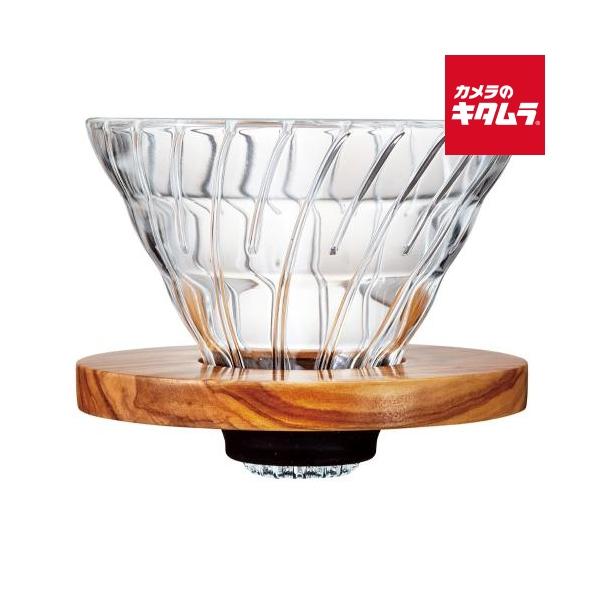 他サイト： HARIO V60耐熱ガラス透過ドリッパー VDGR-02-OV オリーブウッド 《納期約２週間》の商品画像