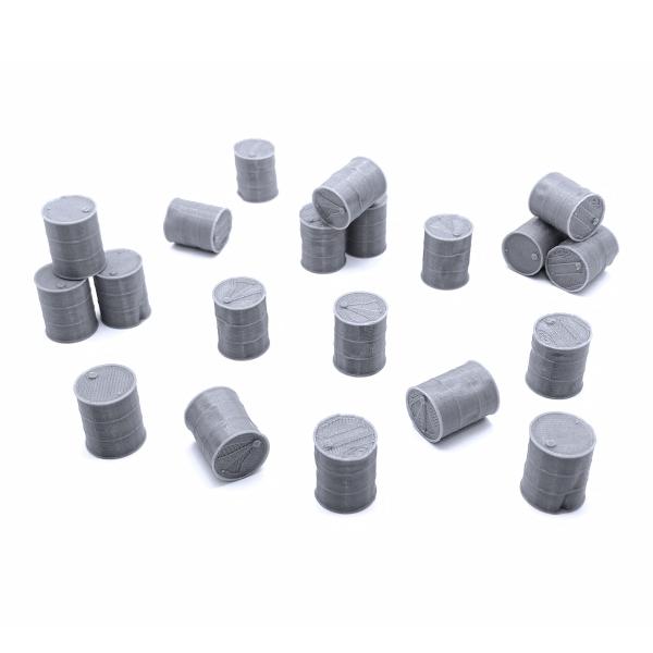 EnderToys Assorted Battered Barrels, 1/72 (28mmスケール) 3Dプリント ミニチュア 地形風景 プラモデ