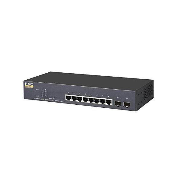 FXC PoE 最大給電能力75W 8ポート ファンレス スイッチングハブ NS2010VPEL PoE+