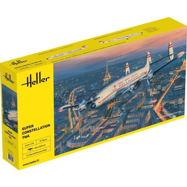 プラッツ エレール 1/72 L-1049 スーパー コンステレーション TWA プラモデル HE82391 (飛行機)