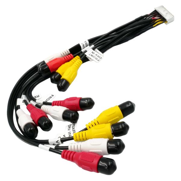 カーナビ用 ケンウッド KNA-17AV 互換 AV プリアウト 拡張ケーブル MDV 彩速ナビ RCA ウーファー アンプ モニター 接続 配線 変