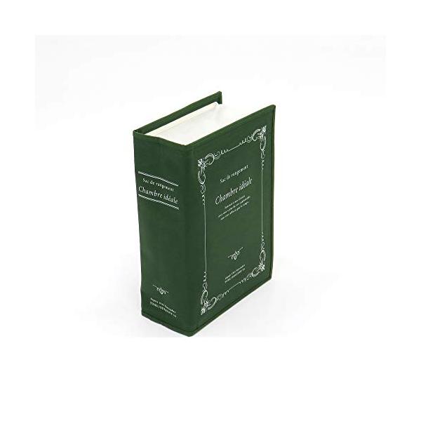 東和産業 収納袋 ストレージブックス 収納1 小物収納 グリーン 約35×25×12cm 8