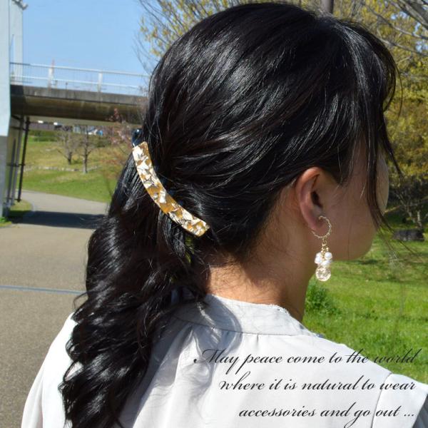 ヘアアクセサリー クリップ バナナクリップ シンプル べっ甲 夏