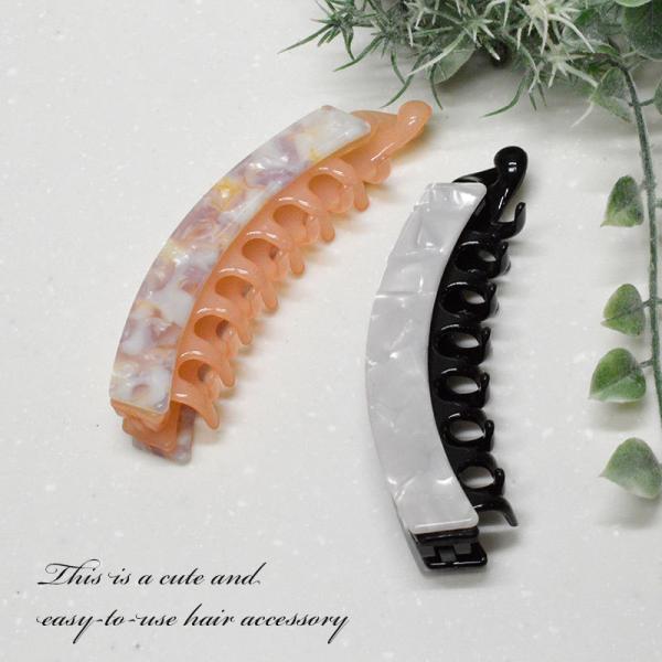 ヘアアクセサリー クリップ バナナクリップ シンプル べっ甲 夏