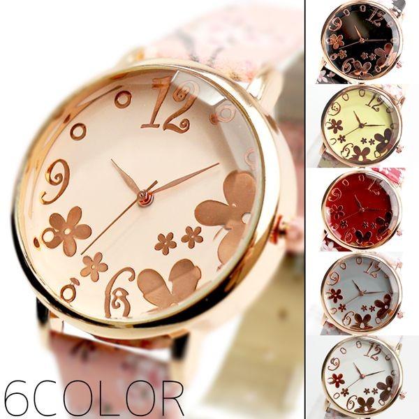 腕時計 レディース 花柄 はな ファッションウォッチ デザイン さくら ベルト T 032 セレクトショップ エミーナル 通販 Yahoo ショッピング