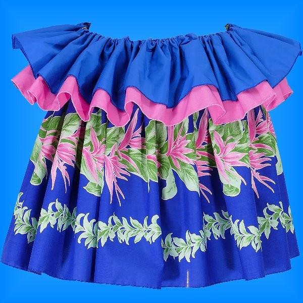 タヒチアン スカート 45cm丈 ブルー 1966 : emika - 通販 - Yahoo