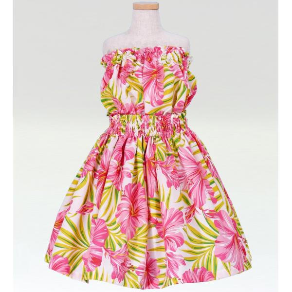 キッズ　フラダンスセット フラダンス ケイキ 上下 セットキッズ レッド Sサイズ c94S : emika