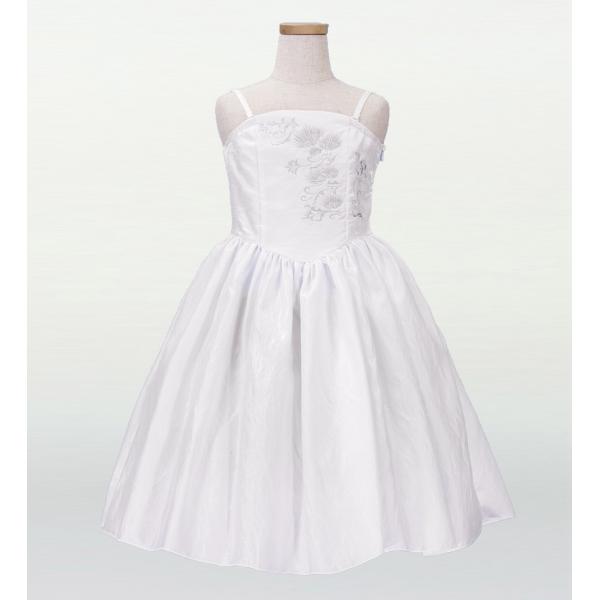 フラダンス用ドレス　8点 フラダンス ケイキ(キッズ) 刺繍バックサテン ムームードレス ホワイト