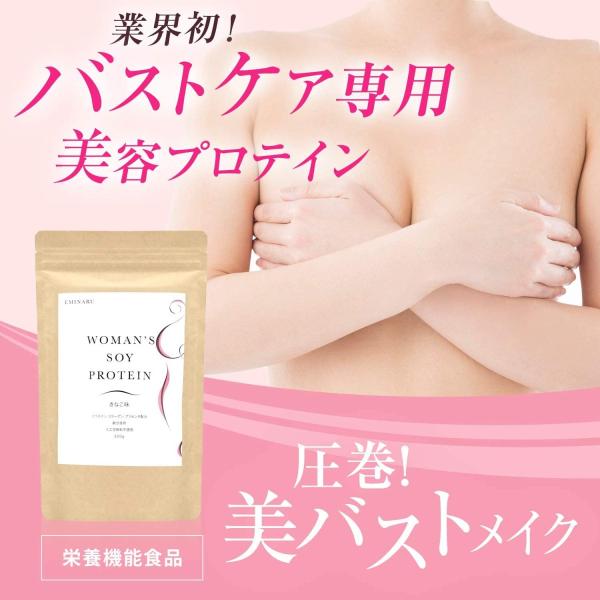 バストケア用ソイプロテイン バストアップ 育乳 EMINARU 300g きなこ味