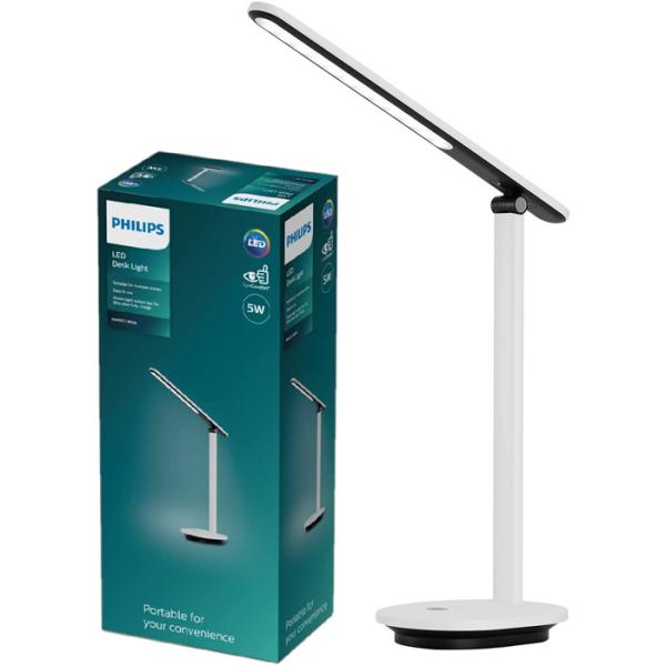 フィリップス デスクライト ポータブルモデル Ivory DSK203 Philips LED テーブルランプ 130lm Ra90 学習机 おしゃれ コードレス 充電式 3段階調色 無段階調光 折りたたみ 角度調節 卓上 子供部屋 目にや...