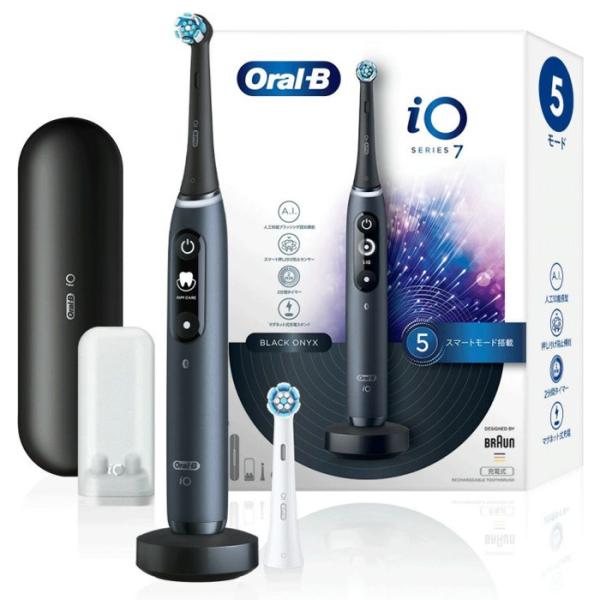 オーラルB ブラウン 電動歯ブラシ iO7 IOM72J22BDBK-W ブラック