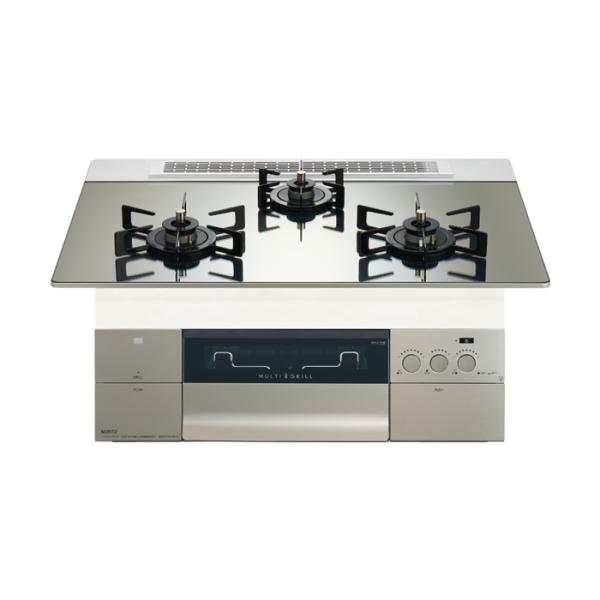 ノーリツ 都市ガス用 75cm天板ビルトインコンロ PROGRE FLAT プラチナシルバー N3S23PWASKSTEC-13A ノーリツ（NORITZ） 都市ガス用 75cm天板ビルトインコンロ PROGRE FLAT