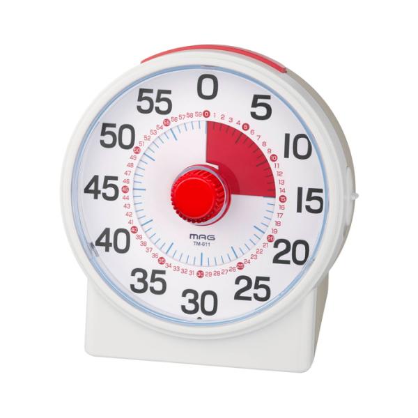 MAG マグ タイマー 知育タイマー 計ってよーめる TM-611WH-Z ノア精密 ダイヤル式 アナログタイマー キッズ 子供 残り時間 可視化 集中 電子音 消音 学習タイマー 小学生 スマホ時間 ゲーム時間 時間管理 爆買