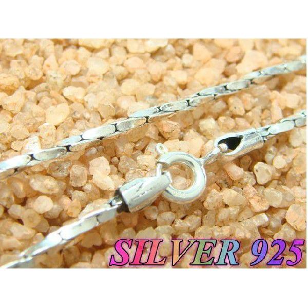 珍しい カットスクリューコブラチェーン 1.5mm×50cm sv925　ネックレス シルバー925