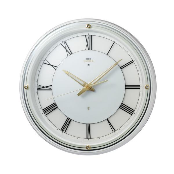 Seiko セイコー 掛け時計 電波 おしゃれ アナログ Hs550w 秀逸 夜でも見える Emblem お取り寄せ 暗くても見える エムブレム