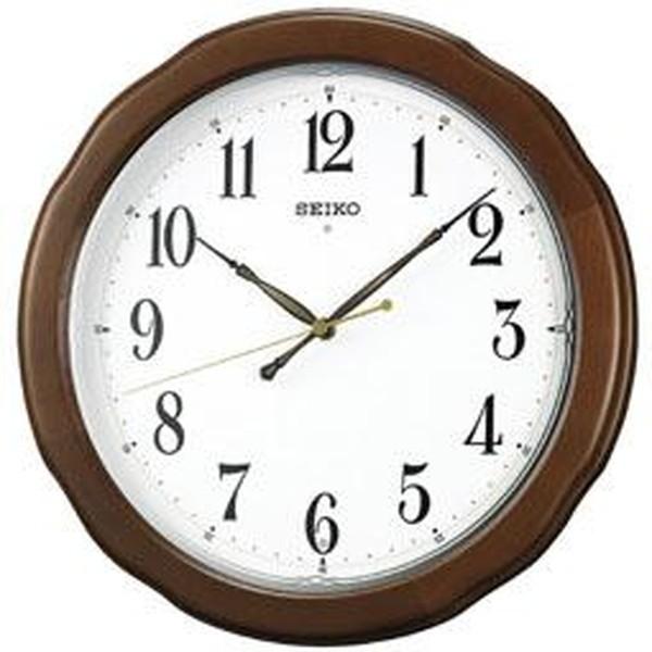 SEIKO セイコー 掛け時計 電波 アナログ 四角型 木枠 茶木地 SEIKO セイコー 掛け時計 電波 アナログ 四角型 木枠 茶木地