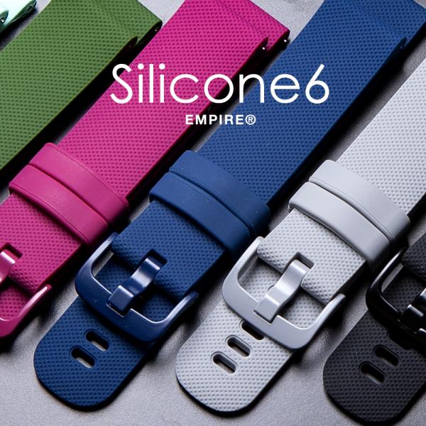 さらりとした着け心地のシリコンバンド。イージークリック搭載でスマートウォッチなどに取付簡単なシリコン製の腕時計ベルトです。素材：シリコン厚み：約3mm＜18mmサイズ＞長さ：70x105mm＜20/22mmサイズ＞長さ：80x120mm