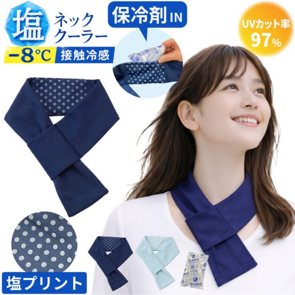 塩 ネッククーラー 首 冷やす 人気 保冷剤 冷却グッズ ネック クーラー クーラー おすすめ 冷却プレート キッズ  布
