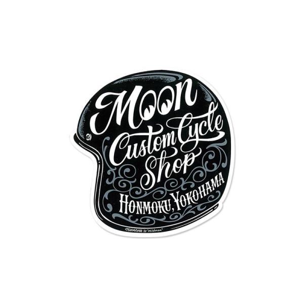 ムーンアイズ MOONEYES MOON Custom Cycle Shop ヘルメット ステッカー [DM237]