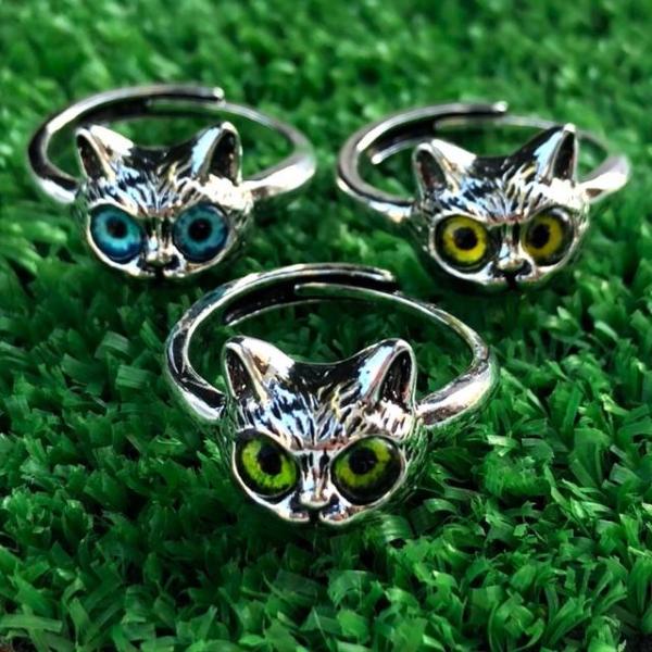 キャット フェイス リング [FR-10] 猫 指輪 ビンテージ 風 アメカジ