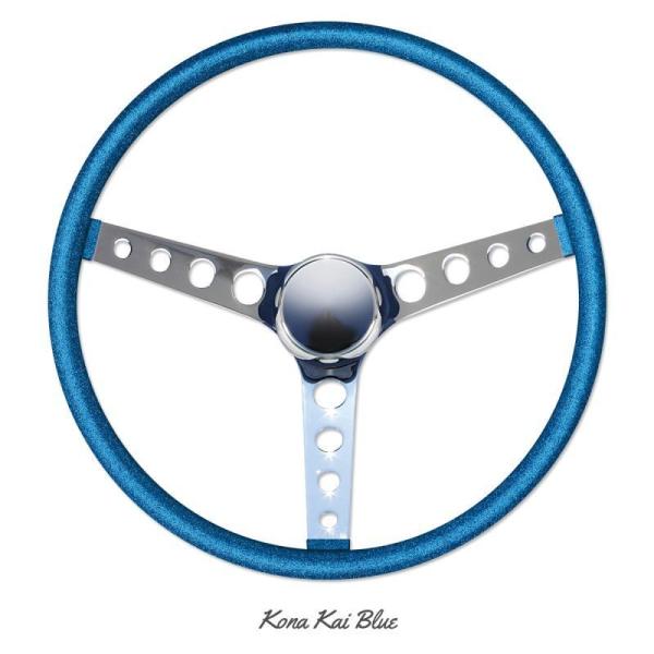 ムーンアイズ MOONEYES オリジナル カリフォルニア メタル フレーク フィンガー グリップ ステアリング ホイール 38cm(15
