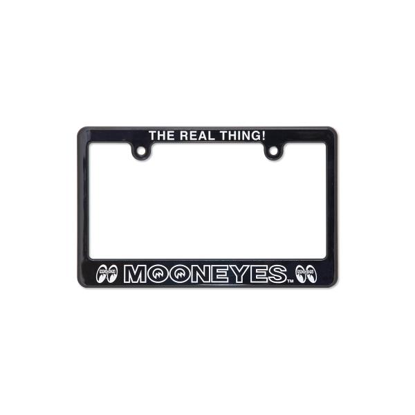 ムーンアイズ MOONEYES THE REAL THING! ライセンス プレート フレーム for モーターサイクル ブラック【for 126cc UP】 [MG130MMO]