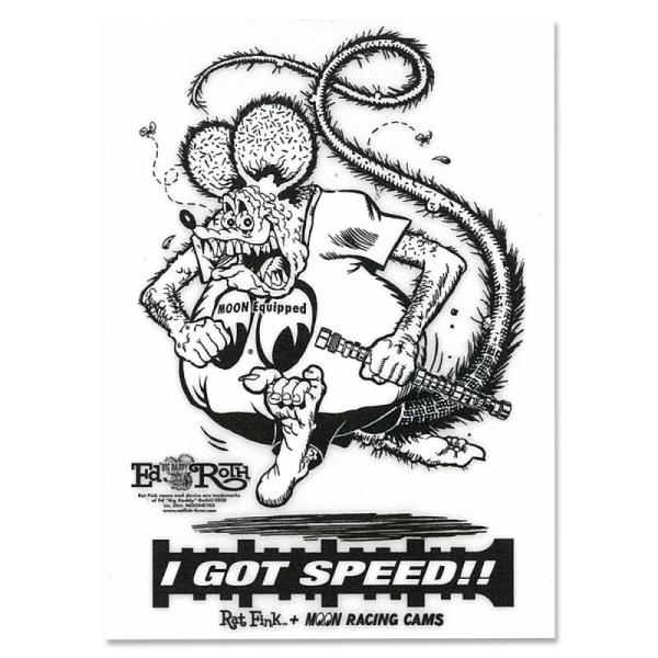 ムーンアイズ MOONEYES Rat Fink x MOON Equipped カム ステッカー [MQD036] ラットフィンク デカール
