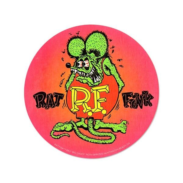 ムーンアイズ MOONEYES Rat Fink サークル デカール ラットフィンク ステッカー［RD029］
