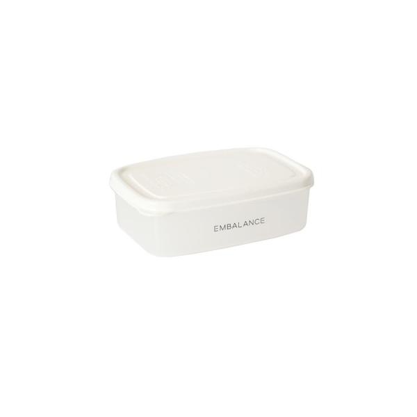 エンバランス　レクタングルコンテナ XS　370ml ホワイト 保存 容器 保存用 冷凍 冷蔵 食品保存 食べ物 食品