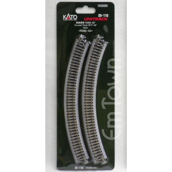 KATO 20-110 曲線線路 R282-45°＜R282-45＞(4本入)〔ユニトラック〕